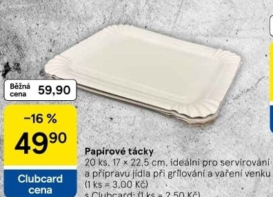 Tácek papírový