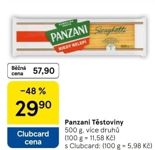 Těstoviny Panzani