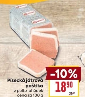 Paštika játrová písecká Maso uzeniny Písek