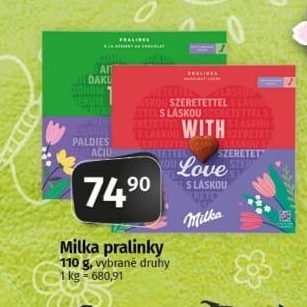 Bonboniéry Milka