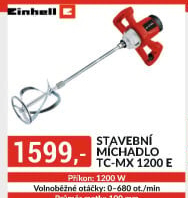 Míchač lepidel a malty TC-MX 1200 E Einhell Classic