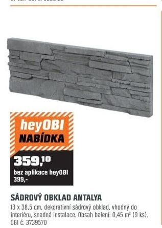 ObkladsádrovýAntalya 2 0,45 m2/kt