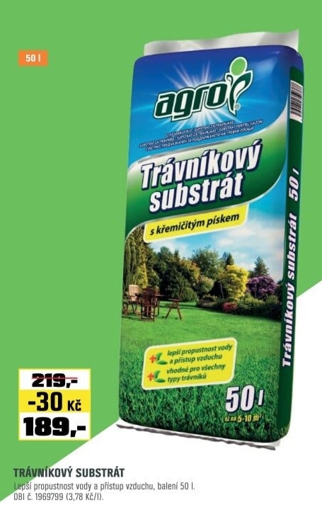 Substrát trávníkový
