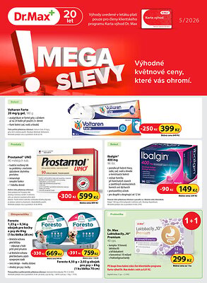 akční leták Dr. Max 1.5.2026-31.5.2026