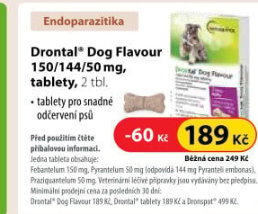 Tablety na odčervení psů Drontal Dog Flavour Bayer
