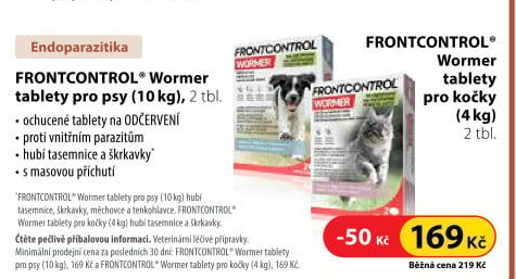 Tablety pro kočky na odčervení Wormer Frontcontrol