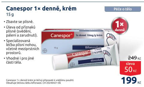 Krém proti plísním 1x denně Canespor