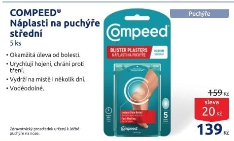 Náplast na puchýře Compeed