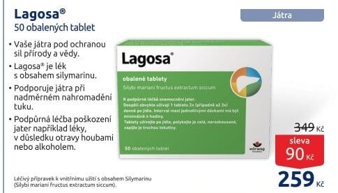 Tablety k léčbě onemocnění jater Lagosa
