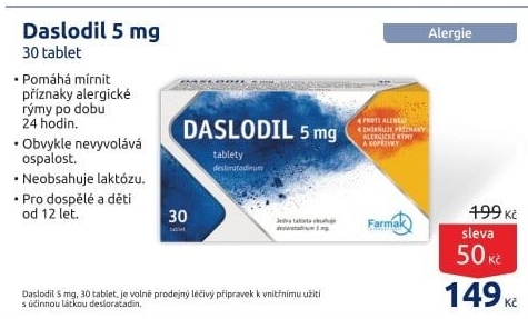 Tablety proti alergické rýmě Daslodil