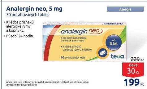 Tablety proti alergii Neo Analergin