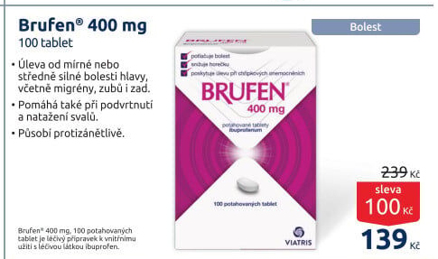 Tablety proti bolesti 400 Brufen Viatris