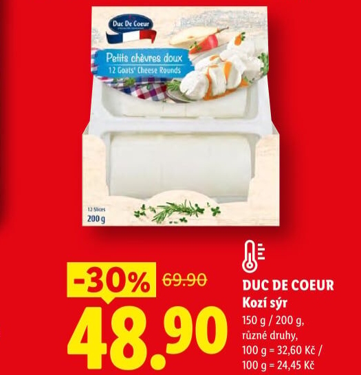 Sýr kozí čerstvý Duc De Coeur