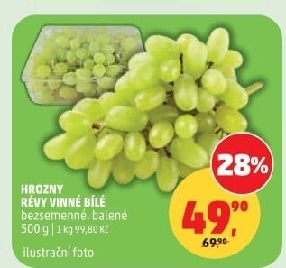Hrozny bílé bezsemenné