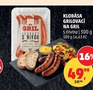 Klobása s nivou Na Gril Penny