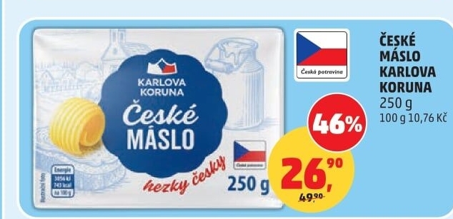Máslo Karlova Koruna
