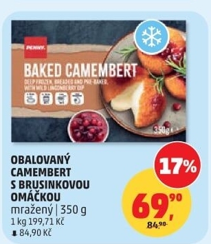Obalovaný sýr Camembert mražený Penny