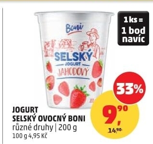 Ochucený jogurt selský Boni