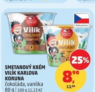 Smetanový dezert Vilík Karlova Koruna