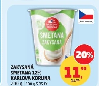 Zakysaná smetana 12% Karlova Koruna