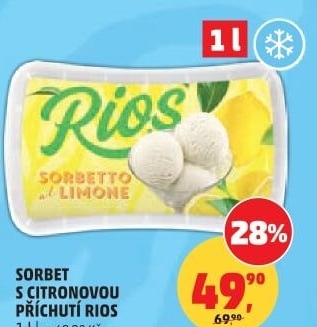 Zmrzlina ve vaničce sorbet Rios