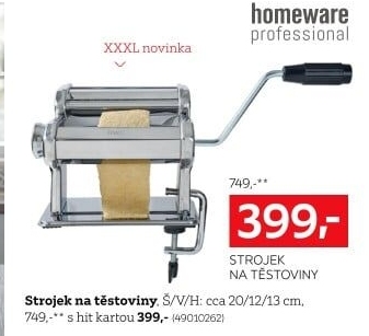 STROJEK NA TĚSTOVINY