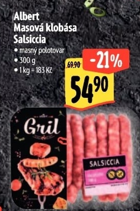 Klobása masová salsiccia Albert Gril