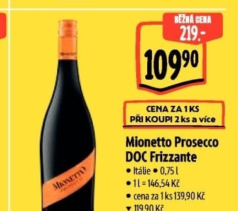 Frizzante Prosecco Treviso Doc Mionetto