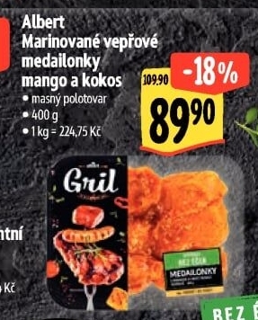 Marinované vepřové medailonky Albert Gril