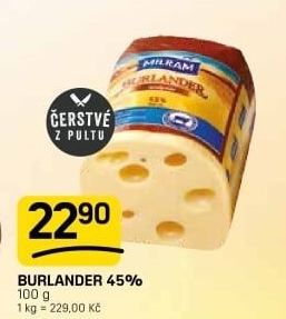 Sýr Burlander 45%