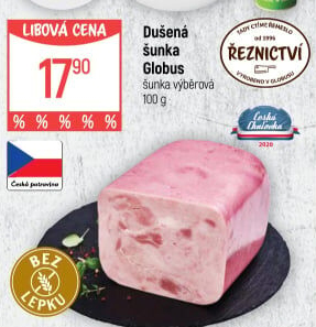 Šunka dušená výběrová Globus