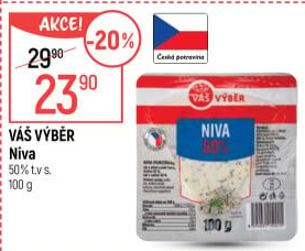 Sýr Niva 50% Váš Výběr