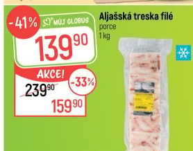 Aljašská treska filé mražená
