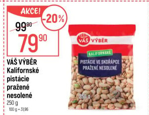 Pistácie pražené kalifornské Váš Výběr