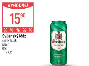 Pivo světlý ležák 11° Svijanský Máz Svijany