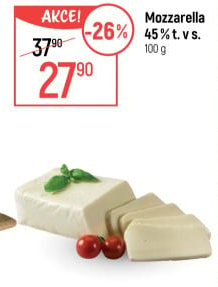 Sýr Mozzarella cihla 45%