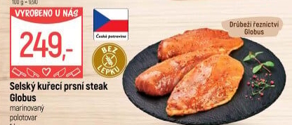 Selský kuřecí steak marinovaný Globus