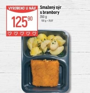 Smažený sýr s bramborem Globus