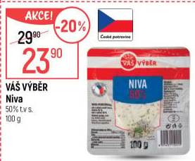 Sýr Niva 50% Váš Výběr