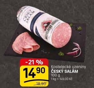Salám český Kostelecké uzeniny