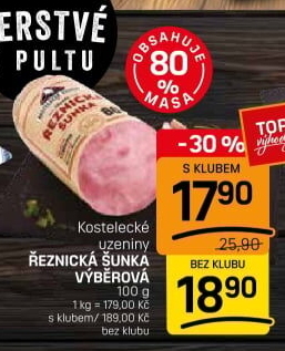 Šunka Řeznická výběrová Kostelecké uzeniny