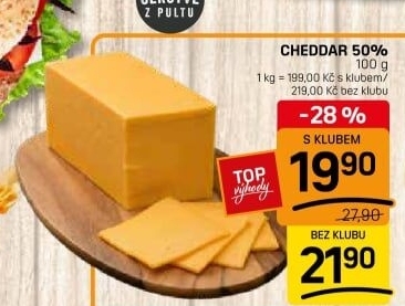 Sýr Cheddar 50%