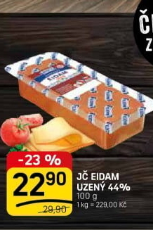 Sýr Eidam uzený 44% Jihočeský Madeta
