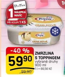 Zmrzlina ve vaničce Carte D'