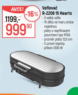Vaflovač Rohnson R-2206 15 Hearts