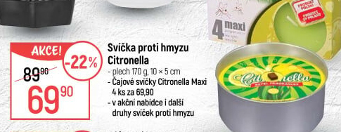Svíčka Citronela