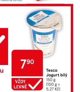 Bílý jogurt Tesco