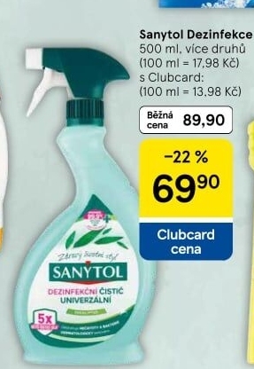 Dezinfekční univerzální čistič ve spreji Sanytol