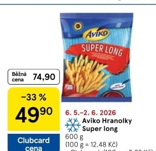 Hranolky mražené Super Long Aviko
