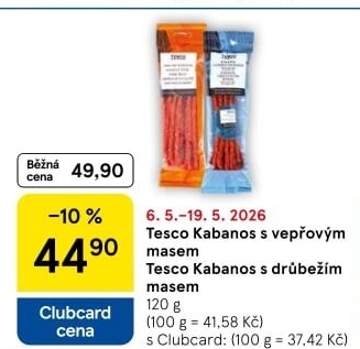 Kabanos s vepřovým masem Tesco